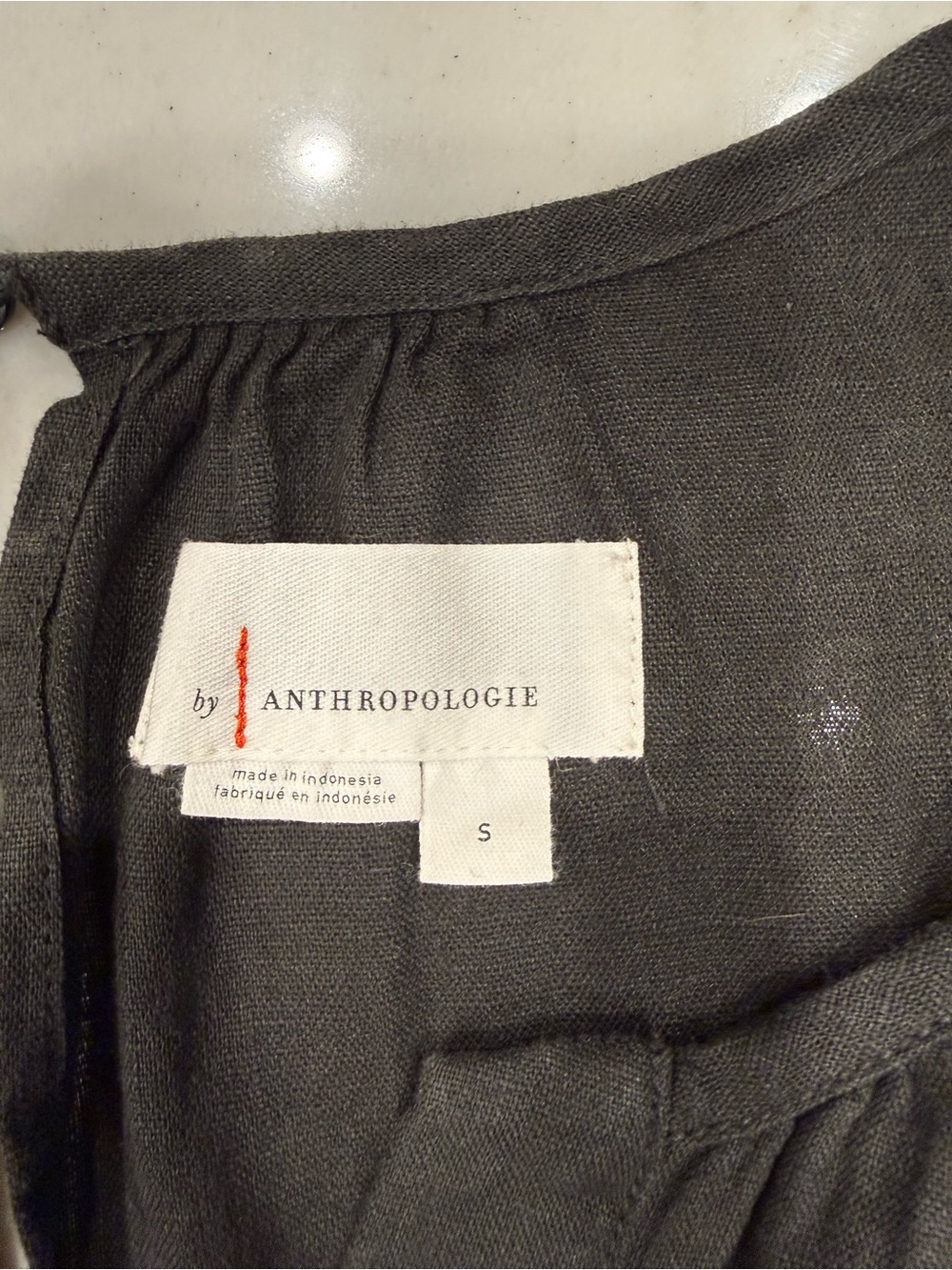 Anthropologie Black Short-Sleeve Smocked-Waist Romper - Picture 2 of 10